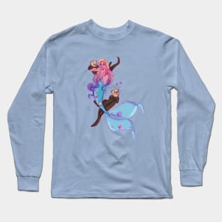 Playful otters Long Sleeve T-Shirt